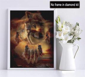 img 3 attached to 🐺 Dream Catcher Wolf: 5D Diamond Painting Kit for Stunning DIY Diamond Art, Full Drill Rhinestone Dream Chaser –12x16inch