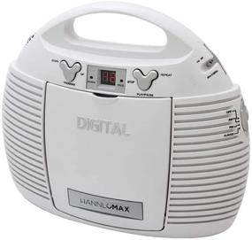 img 4 attached to HANNLOMAX HX-327CD Portable CD Player with AM/FM Radio, Aux-in, AC/DC Dual Power Source - White