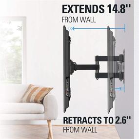 img 3 attached to 📺 Full Motion TV Wall Mount Bracket for LG - Mounting Dream TV Mount for 26-55 Inch Flat Screen TVs, Swivel Articulating Dual 6 Arms Can Support up to 99 LBS and Complies with VESA 400x400mm MD2381