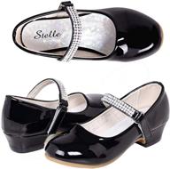 stelle girls mary jane shoes: elegant low heel party dress shoes for kids logo