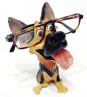 german shepherd eyeglass holder stand: a novelty for dog breed lovers, glasses display solution logo