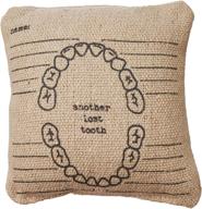 🦷 primitives by kathy mini linen throw pillow 5.25x5.25 - another lost tooth logo