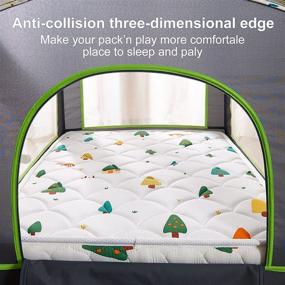 img 1 attached to 🐻 Vibe Bear 3" Premium Foam Pack and Play Mattress 38x26x3 - Quiet and Odorless Playard Matress, Portable Crib Mattress - Fits Pack N Play Playpens