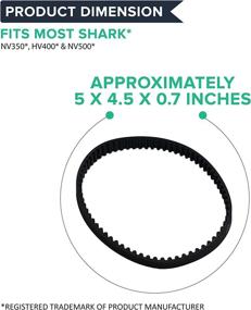 img 1 attached to 🔧 High-Quality Replacement Shark Belt | Compatible with Shark NV350 HV400 NV500 | Part # 440001893 RO-440001893 | Fits Shark Belt SD40100 Featherlite Vacuum Models | Lightweight & Durable | Pack of 2 Belts