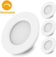 b-right rv led lights interior, dimmable 12v ceiling light for rv, under cabinet light, ultra-thin recessed waterproof rv light for trailer, camper, boat (warm white, pack of 4) logo