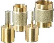 diamond-coated brass core stained glass grinder head bit in 4 sizes logo