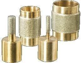 img 1 attached to Diamond-coated Brass Core Stained Glass Grinder Head Bit in 4 Sizes
