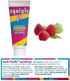 img 3 attached to 🦷 Say Goodbye to Dental Problems: Squigle Jr Toothpaste for Infants, Toddlers, and Airplane Travelers - Prevents Cavities, Canker Sores, Chapped Lips. Soothes and Protects Dry Mouths, Stops Tooth Sensitivity. SLS-free and Comes in a Convenient 2 Pack!