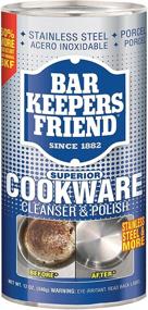 img 2 attached to 🍳 Bar Keepers Friend Cookware Cleanser & Polish - 12-Ounces, 1 Unit