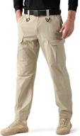 👖 tomidoo men's lightweight hiking pants - quick-dry, waterproof cargo pants with ripstop design, multiple pockets & belt логотип