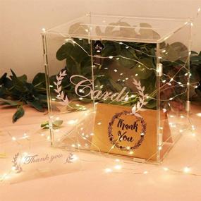 img 1 attached to 💰 Aytai Acrylic Wedding Card Box with Lock and Card Sign: Enhanced Security Money Box for Wedding Reception, Birthday, or Baby Shower