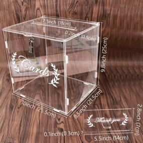 img 3 attached to 💰 Aytai Acrylic Wedding Card Box with Lock and Card Sign: Enhanced Security Money Box for Wedding Reception, Birthday, or Baby Shower