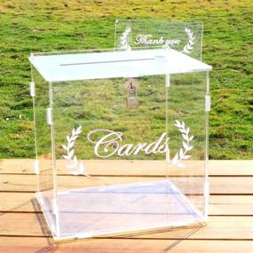 img 4 attached to 💰 Aytai Acrylic Wedding Card Box with Lock and Card Sign: Enhanced Security Money Box for Wedding Reception, Birthday, or Baby Shower