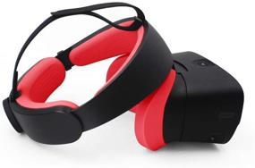 img 1 attached to 🔴 Комплект силиконовых масок AMVR VR для гарнитуры Oculus Rift S - Водонепроницаемые и противопроницаемые аксессуары для замены подушек на лицо (красные)