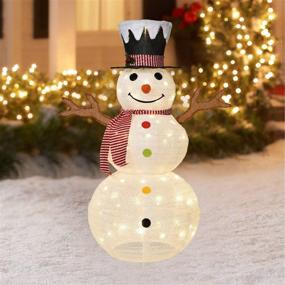 img 4 attached to Artiflr Lighted Christmas Decorations Collapsible Seasonal Decor for Outdoor Holiday Decor