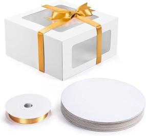 img 4 attached to 🎂 Convenient Cake Boxes Set: LEBON for Stylish Storage and Transport