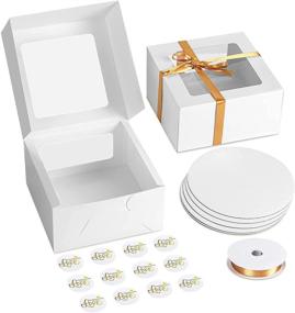 img 3 attached to 🎂 Convenient Cake Boxes Set: LEBON for Stylish Storage and Transport