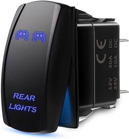 img 4 attached to ⚡️ MICTUNING MIC-LSR12 5Pin Rear Lights Rocker Switch: Illuminating Your Ride with On-Off LED Light 20A 12V, Blue