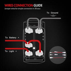 img 1 attached to ⚡️ MICTUNING MIC-LSR12 5Pin Rear Lights Rocker Switch: Illuminating Your Ride with On-Off LED Light 20A 12V, Blue