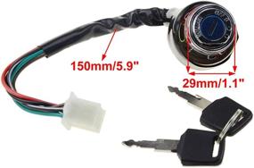 img 3 attached to 🔑 WOOSTAR 6 Wire Ignition Key Switch On Off 2 Position Replacement: Suitable for 50cc to 250cc Taotao Redcat Roketa Sunl ATV, 4 Wheeler, Dirt Pit Bike, Go Kart