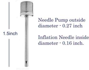 img 3 attached to 🔘 VIMILOLO Air Pump Needle - Dual-Port Inflation Needles for Football, Basketball, Soccer Ball, Volleyball, Rugby Balls - PACK15 with Metal Box