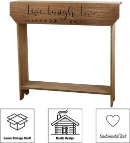 img 2 attached to 🏡 The Lakeside Collection Farmhouse Sentiment Console Table - Live Laugh Love Engraved