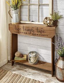 img 3 attached to 🏡 The Lakeside Collection Farmhouse Sentiment Console Table - Live Laugh Love Engraved