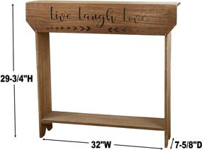 img 1 attached to 🏡 The Lakeside Collection Farmhouse Sentiment Console Table - Live Laugh Love Engraved
