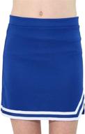 👯 danzcue girls a-line cheer uniform skirt with double v design logo