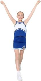 img 2 attached to 👯 Danzcue Girls A-Line Cheer Uniform Skirt with Double V Design