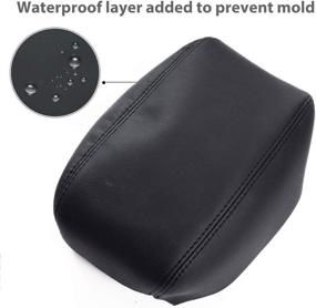 img 3 attached to 🚗 Enhance Your Toyota Camry 2007-2011 with KBH Auto Center Console Armrest Cover: Vinyl Microfiber Leather Console Replacement in Sleek Black