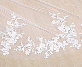 img 2 attached to 💒 Cathedral Wedding Bridal Floral Accessories for Women by Elawbty