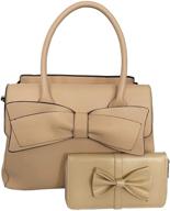 handbag bow knot leather handle designer women's handbags & wallets in totes logo