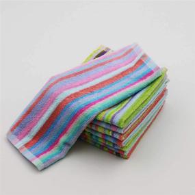 img 2 attached to 🧽 Oeleky Kitchen Dishcloths – Ultra Absorbent Dish Rags, Cotton Cleaning Cloths Pack of 8, 12x12 Inches – for Washing Dishes, Mix-1 (12x12 Inches)