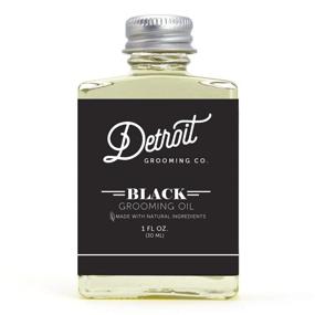 img 1 attached to Detroit Grooming Co. Beard Oil - Black Edition: Ultra-Hydrating Amber Bourbon Scented Men's Beard Oil (1oz) for Softness, Growth, and Thickness