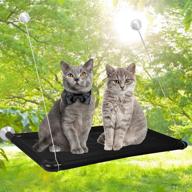 🐱 koume cat window perch: large size, comfy hammock bed for 2 cats with powerful suction cups - safely holds up to 55lbs, perfect pet resting sunny seat logo