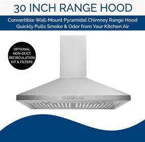 img 2 attached to 🔍 BROAN NuTone BWP2306SS: Stylish 30-Inch Stainless Steel Wall-Mount Range Hood with LED Lights