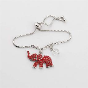 img 1 attached to CHOORO Elephant Bracelet Sorority£¨Red Bracelet 1£