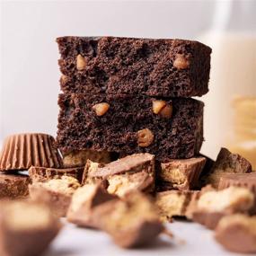 img 2 attached to 🥜 Peanut Butter Bliss Protein Brownie by Eat Me Guilt Free - 14G Protein, Low Carb, Keto-Friendly, Low Sugar, Non GMO, No Preservatives, Low Calorie Snack or Dessert - Pack of 12