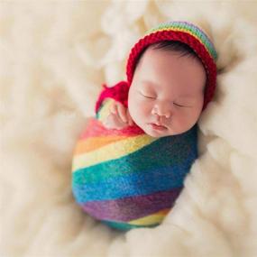 img 2 attached to 🌈 Rainbow Infant Photography Blanket: Ultimate Baby Swaddling Blanket & Prop for Stunning Newborn Photoshoots (1#)