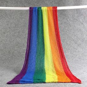 img 1 attached to 🌈 Rainbow Infant Photography Blanket: Ultimate Baby Swaddling Blanket & Prop for Stunning Newborn Photoshoots (1#)
