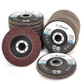 img 4 attached to LotFancy Assorted Flap Discs Set - 20PCS 40 60 80 120 Grit Grinding Wheels, Type 29 High Density Jumbo Flap Sanding Wheels with Aluminum Oxide Abrasives