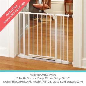 img 1 attached to 🚧 Easy Close Baby Gate Extension by Toddleroo from North States - Fits Openings up to 62.25" Wide - No Tools Required - Add Up to 3 Extensions - White, Adds 7" Width