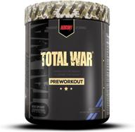 redcon1 total war preworkout powder - boost energy, endurance & focus: beta-alanine, caffeine, citrulline malate, nitric oxide booster - 50 servings, blue raspberry flavor, keto friendly logo