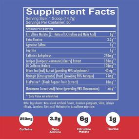 img 3 attached to Redcon1 Total War Preworkout Powder - Boost Energy, Endurance & Focus: Beta-Alanine, Caffeine, Citrulline Malate, Nitric Oxide Booster - 50 Servings, Blue Raspberry Flavor, Keto Friendly