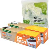 🌱 100 count gallon compostable zip bags, 2 pack – freezer, sandwich, and food storage, resealable lock – biodegradable & responsible product logo