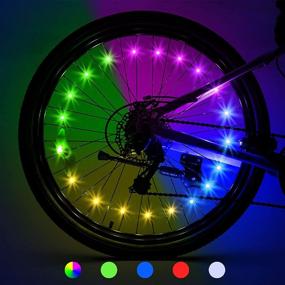 img 4 attached to 🚴 Brighten Up Your Ride with Let's Go 2-Tire Pack LED Bike Wheel Lights - Waterproof, Battery Included!