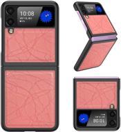 📱 goosebox galaxy z flip 3 case - stylish, thin pc hardshell for samsung z flip 3 (rose red lightning pattern) - anti-drop & wear-resistant logo