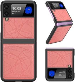 img 4 attached to 📱 GooseBox Galaxy Z Flip 3 Case - Stylish, Thin PC Hardshell for Samsung Z Flip 3 (Rose Red Lightning Pattern) - Anti-Drop & Wear-Resistant