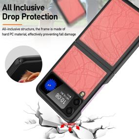 img 3 attached to 📱 GooseBox Galaxy Z Flip 3 Case - Stylish, Thin PC Hardshell for Samsung Z Flip 3 (Rose Red Lightning Pattern) - Anti-Drop & Wear-Resistant